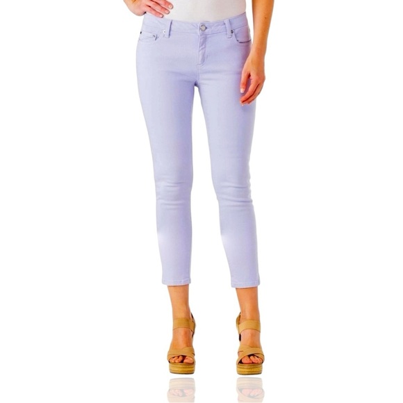 NWT MICHAEL Michael Kors ‘Izzy’ Cropped Skinny Jeans in “Pale Orchid” Size 0P - Picture 1 of 11